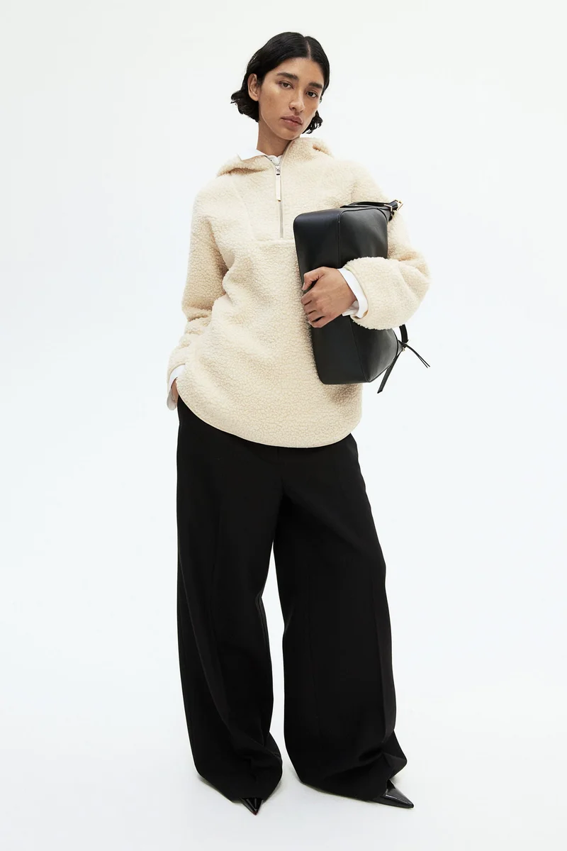 اتش اند ام Oversized Fleece Hoodie