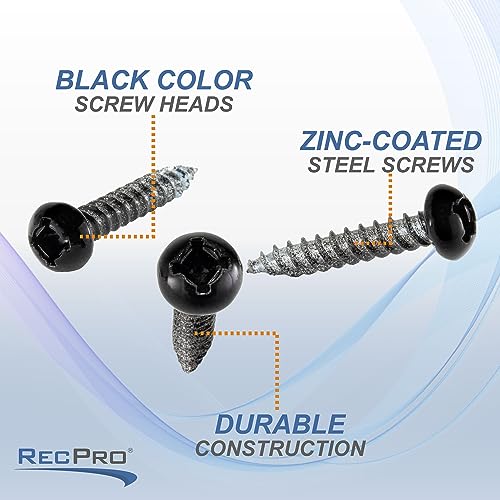 RecPro 8x1 Pan Head Metal RV Screws | Polar Black | Multi-Pack | RV Interior Screws | Factory Finished Look | (50) - Image 5