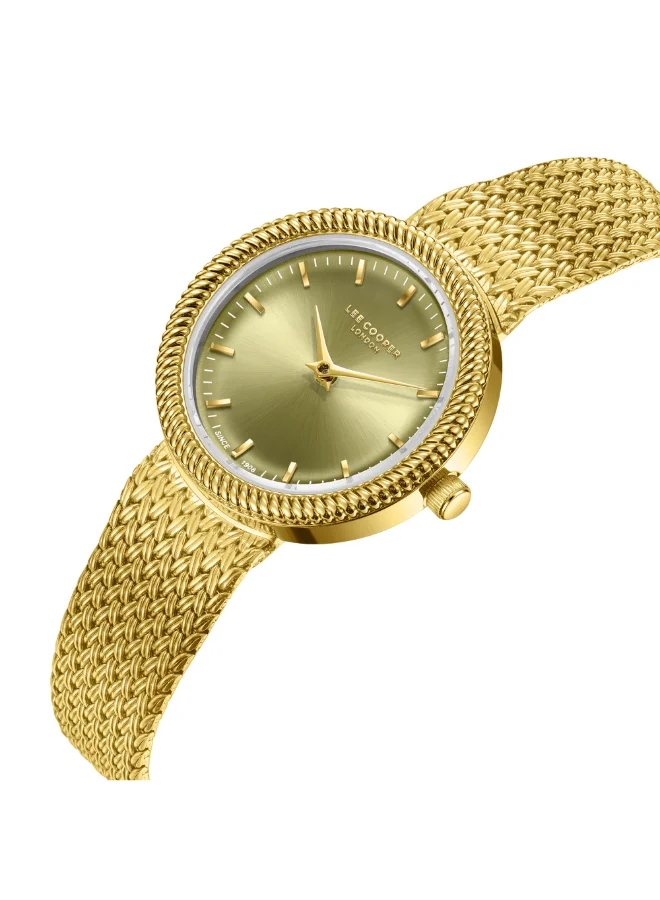 لي كوبر ساعة يد نسائية بشبكة تناظرية . -  مم