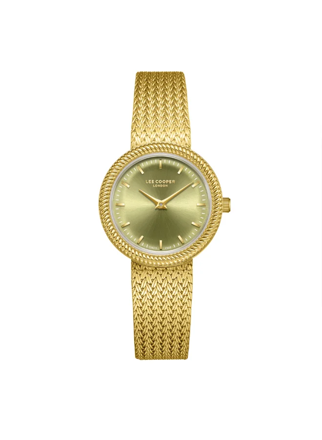 لي كوبر ساعة يد نسائية بشبكة تناظرية . -  مم