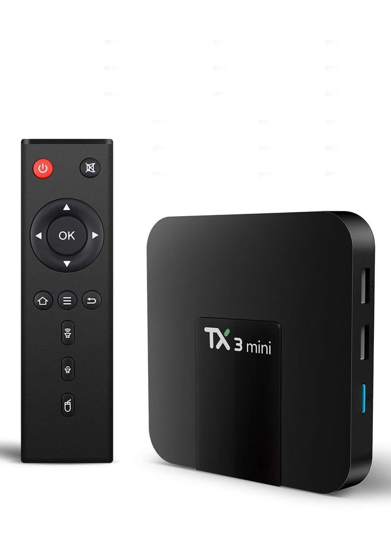 Generic TX3 Mini 2GB RAM + 16GB ROM, Android 11.0 2.4/5G Dual WiFi Set Top Box Black  - Image 1