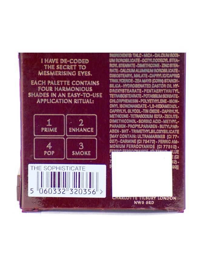 Charlotte Tilbury - Luxury Eye Shadow Palette Quad The Sophisticate Full Size, Powder - Image 1
