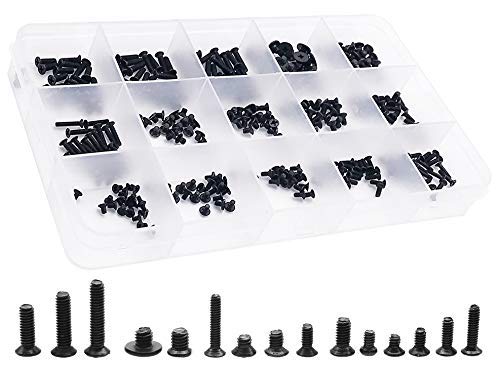 Laprite 300 PCs Laptop Notebook Computer Replacement Screws Kit for Lenovo, Toshiba, Gateway, Samsung, HP, IBM, Dell, Sony, Acer, Asus, SSD Hard Disk SATA - Image 1