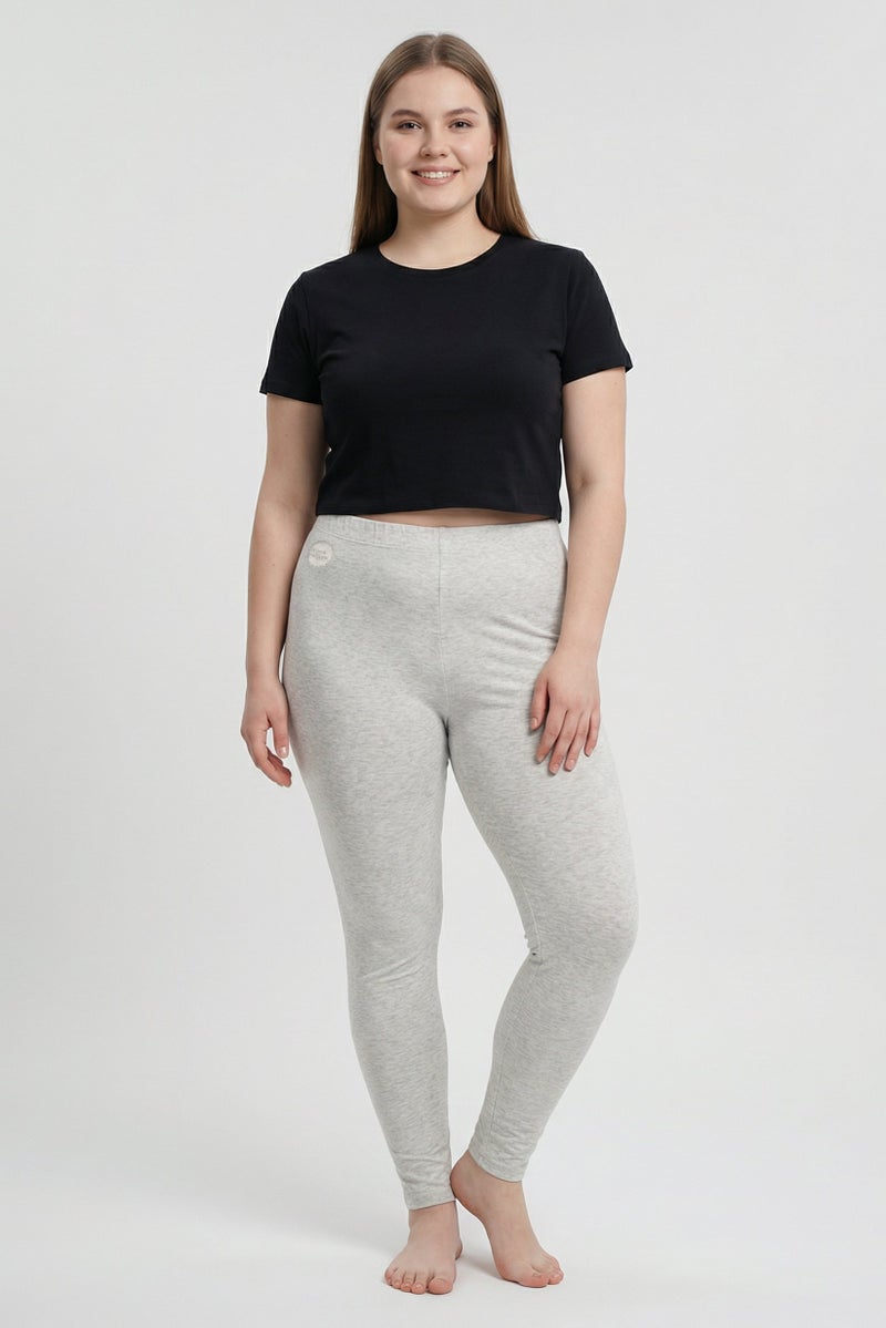 Etam Women Heather Pull On Pyjama Pants, Grey - Image 1