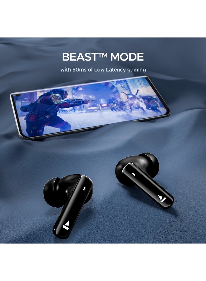 boAt Airdopes 121 Pro Plus,100H Battery,4Mics ENx,Low Latency,Fast Charge, LED Display, Stream Ad Free Music via App Support, Bluetooth in Ear Earbuds, TWS Ear Buds Wireless Earphones with mic Black - Image 5