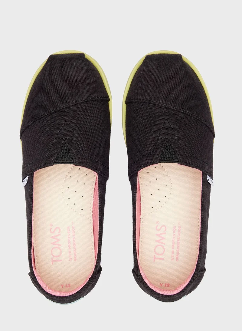 TOMS Youth Alpargata Slip Ons