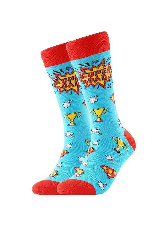 BONANGEL Dad Socks Mens Funny Novelty Crazy Funky Socks Best Gifts for Father's Day Birthday Christmas from Daughter Son  - Image 1