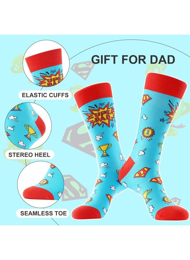 BONANGEL Dad Socks Mens Funny Novelty Crazy Funky Socks Best Gifts for Father's Day Birthday Christmas from Daughter Son  - Image 2