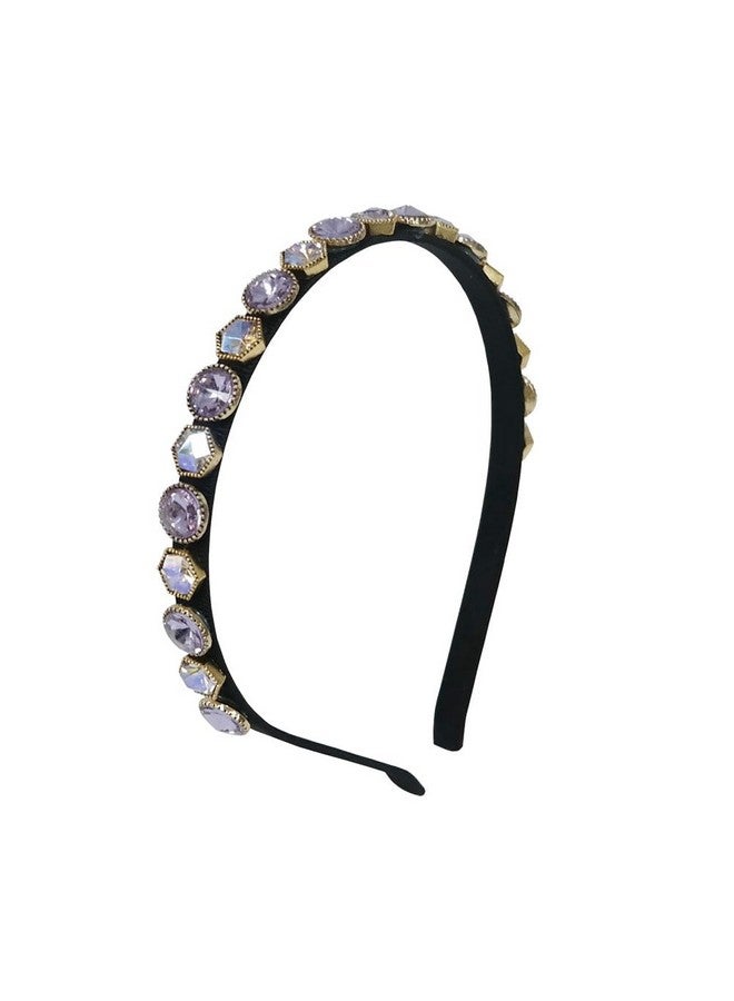 GETACOTA 2 Pcs Rhinestones Headbands For Women Crystal Beaded Thin Hair Hoop Colorful Sparkly Shiny Hair Bands Glitter Fashion Nonslip Hair Accessories For Girl (Cry2P_03) - Image 2