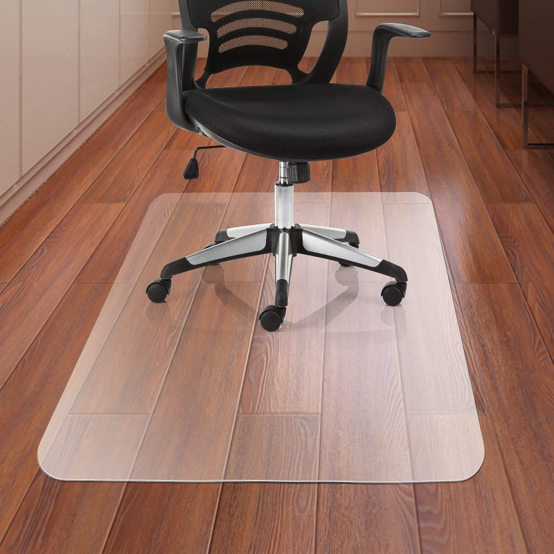 Kuyal Office Chair Mat for Hardwood Floor 36 x 48 Rectangle Transparent Desk Thick Durable Chair Mat for Rolling Chairs Easy Glide FloorProtector