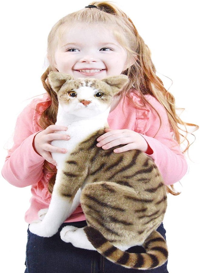 Tickles Cute Cat Soft Stuffed Plush Animal Toy for Kids Birthday Gift (Size: 40 cm; Color: Grey & White) - Image 2