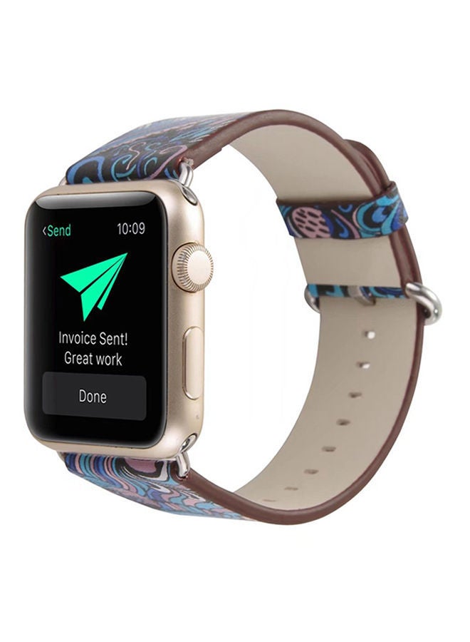 نيبمينينت سوار بديل لساعة أبل سيريس 1/2/3 بقياس 38 مم بلون أزرق متعدد الألوان - Image 2