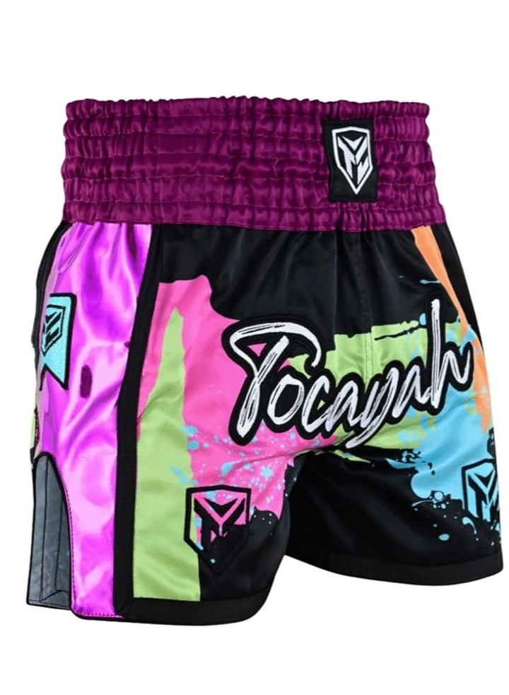 TOCAYAH Dynamic Strike Muay Thai Shorts | Lightweight Thai Boxing Shorts for Men & Women | Flexible Training Shorts for MMA, Kickboxing & Sparring - Image 1