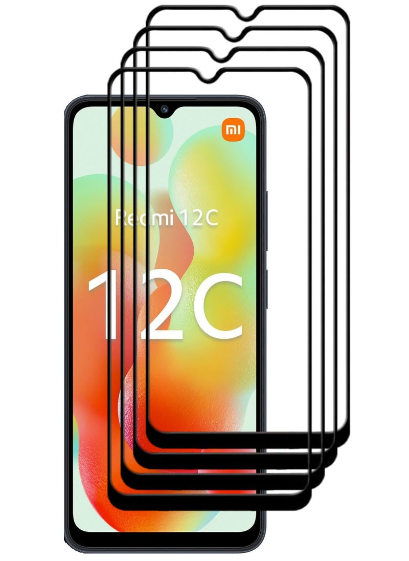 أكاليكس 4 قطع، حماية شاشة،  لهاتف شاومي ريدمي 12C  ، جودة ممتازة. - Image 1