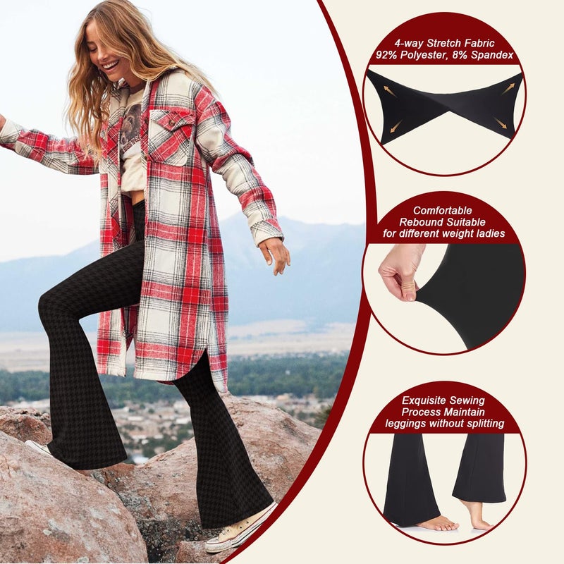 FULLSOFT Fleece Lined Leggings Women-Winter Flare Leggings High Waisted Tummy Control Winter Warm Soft Yoga Pants(Khaki,Large) - Image 4