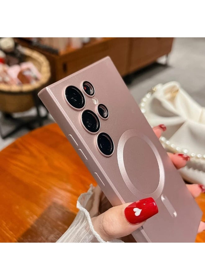 كيس جراب مغناطيسي لموبايل جالاكسي نوت 20 الترا [يدعم شاحن ماج سيف] غطاء حماية كامل للكاميرا مضاد للخدش والصدمات من السيليكون رفيع سامسونج 69 انش - بينك - Image 2