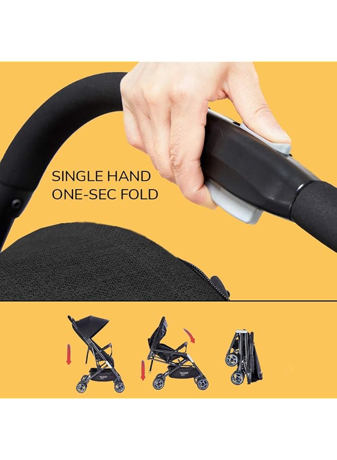 erorex Yoga Lite Shock Proof Stroller Pram Extra Wide Seat 360° Rotating Wheels Air Travel Cabin Single - Image 5