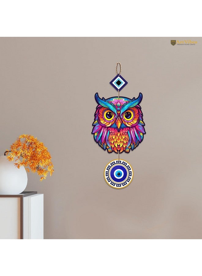 Artvibes Designer Wooden Wall Hanging For Home Decor | Decoration For Living Room | Modern Artworks Wall Decor Items | Peace Charm Wall Accents | Door Entrance Decorative Hangings (WH_8507N) - Image 2