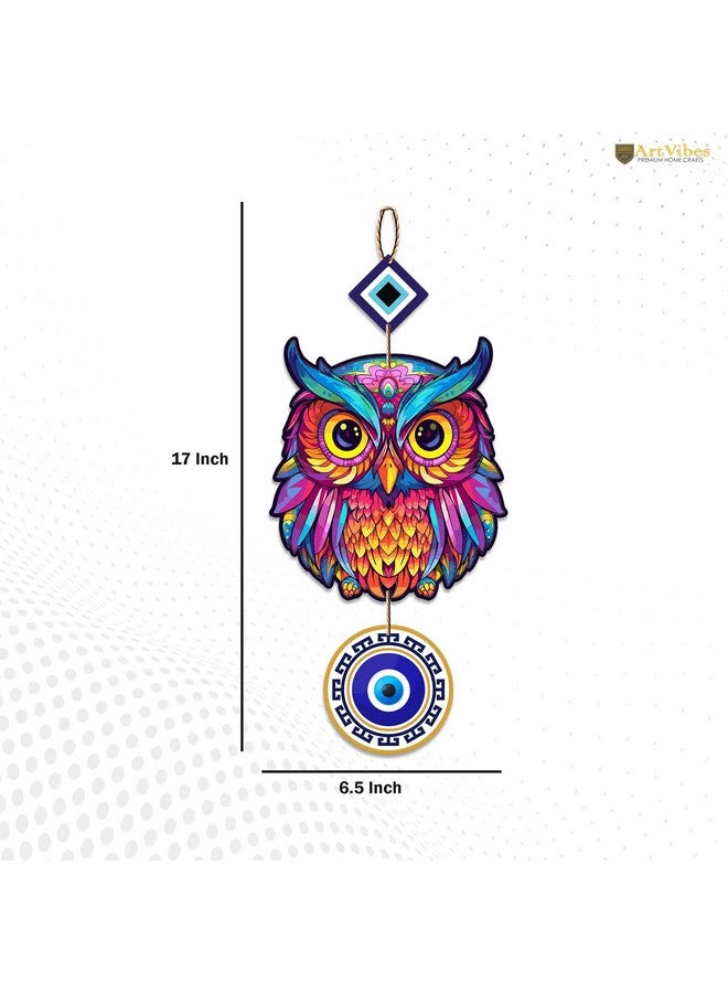 Artvibes Designer Wooden Wall Hanging For Home Decor | Decoration For Living Room | Modern Artworks Wall Decor Items | Peace Charm Wall Accents | Door Entrance Decorative Hangings (WH_8507N) - Image 4