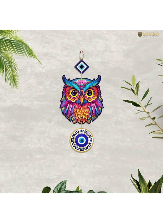 Artvibes Designer Wooden Wall Hanging For Home Decor | Decoration For Living Room | Modern Artworks Wall Decor Items | Peace Charm Wall Accents | Door Entrance Decorative Hangings (WH_8507N) - Image 3