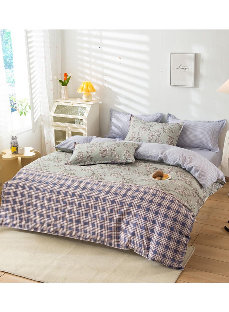 Sharpdo 4-Pieces Bed Sheet Set Polyester Soft Quilt Cover With 1Quilt Cover 200*230cm 1 Flat Sheet and 2 Pillowcases - Image 4