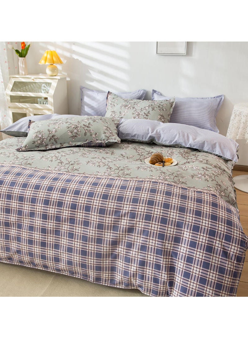 Sharpdo 4-Pieces Bed Sheet Set Polyester Soft Quilt Cover With 1Quilt Cover 200*230cm 1 Flat Sheet and 2 Pillowcases - Image 3