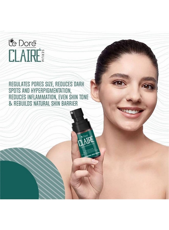 Le Dore Claire 10% Niacinamide Serum With Vitamin K Hyaluronic Acid Zinc Pca Green Tea Extract Acnefighting Formula For Acne Marks Oily & Blemishprone Skin (30 Ml) - Image 5