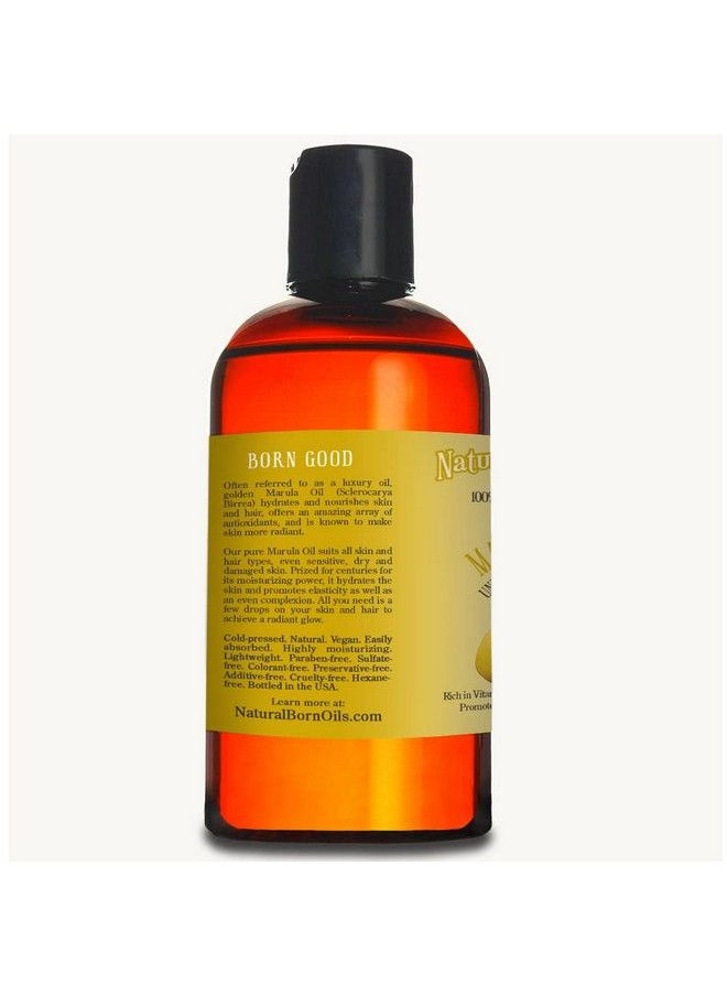 Natural Born Oils - Marula Oil. 8Oz. 100% Pure And Natural Organic Coldpressed Unrefined For Luxuriously Soft Skin And Hair - Image 1
