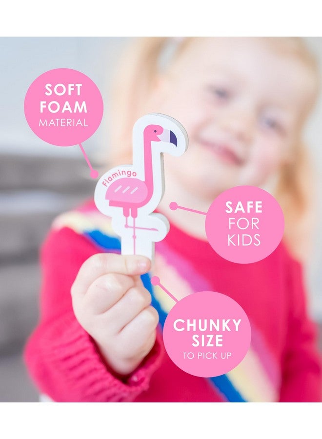 كيوريس كولومبوس مغناطيسات الحيوانات - 52 مغناطيسًا للأطفال الصغار للثلاجة - مغناطيسات الثلاجة للأطفال الصغار للعب بالأحرف المغناطيسية - مغناطيس ABC للأطفال لتعلم الأبجدية - أنشطة حيوانات رغوية للأطفال من AZ - Image 3