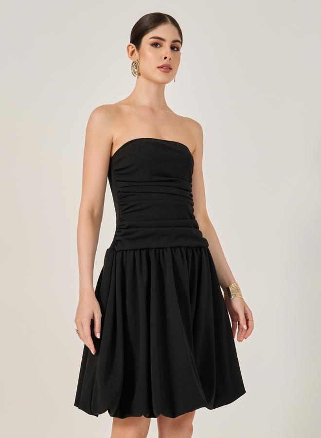 Styli Strapless Fit-and-Flare Dress - Image 3