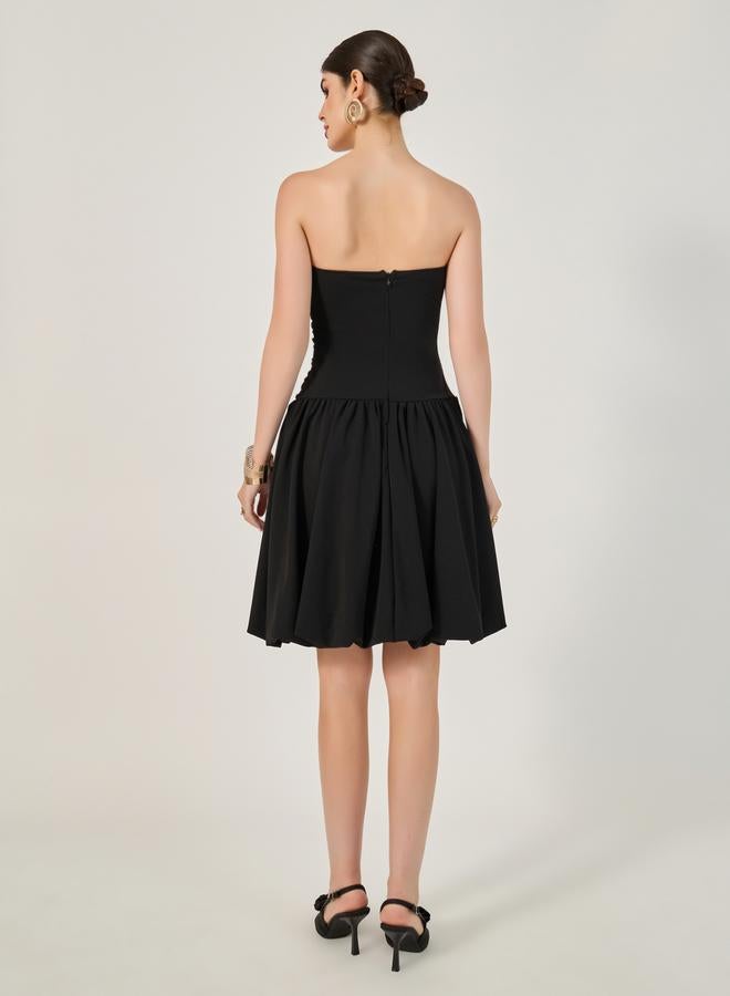 Styli Strapless Fit-and-Flare Dress - Image 5