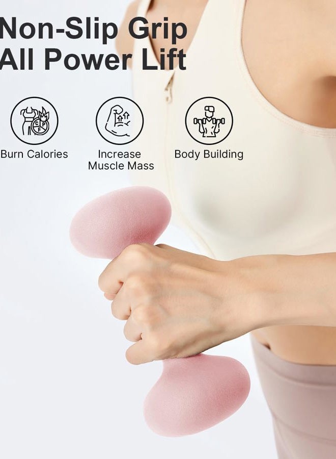 YOTTOY Dumbbell Set of 2,2-15 Pound Hand Weights for Women, Non-Slip Hand Weights for Home Gym, Strength Training, and Full-Body Workouts (Pink, 15LB-Pair) - Image 5