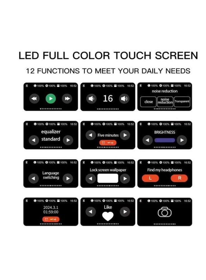 EarBuds A20 Pro2 Wireless Charging Bag, Active Noise Cancellation -Type C Charging Cable - Black - Image 5