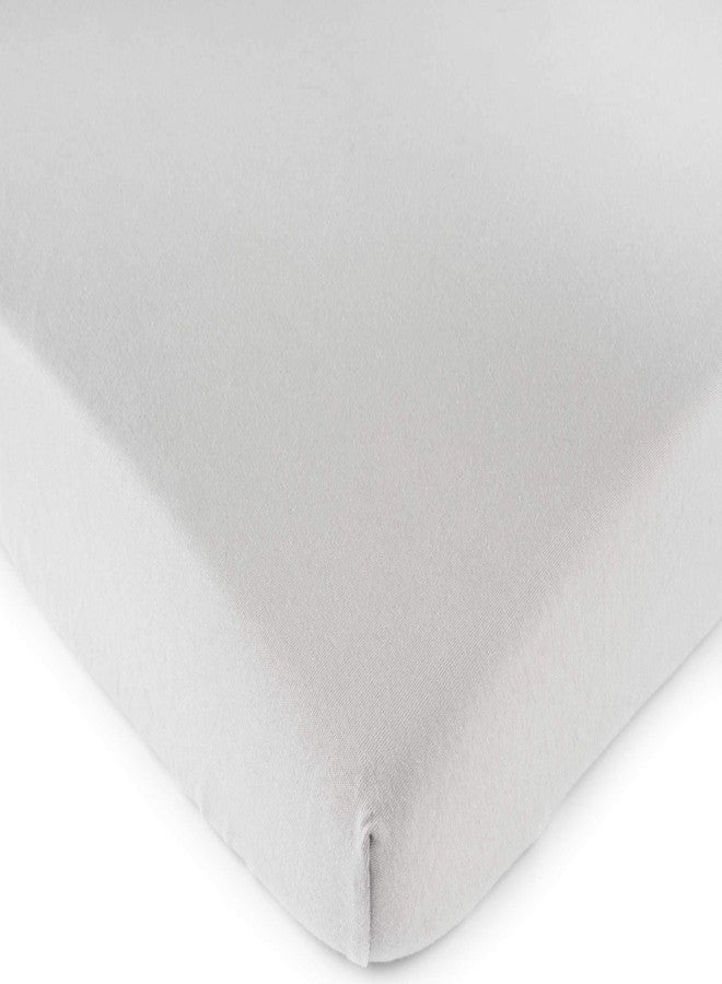SHEETWORLD.COM SheetWorld Baby Fitted Bassinet Sheet Fits Nuna Mixx 12 x 29 inches, 100% Cotton Woven Sheet, Unisex Boy Girl, Solid Grey Woven, Made in USA - Image 1