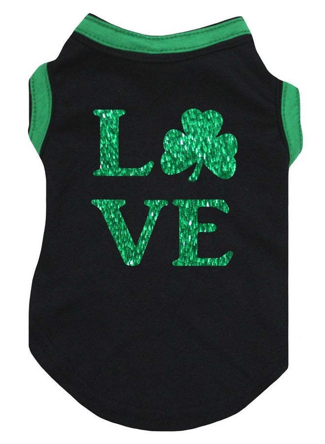 بيتيتبيلا قميص جرو كلب من Petitebella Love Clover (أسود، مقاس كبير جدًا) - Image 1