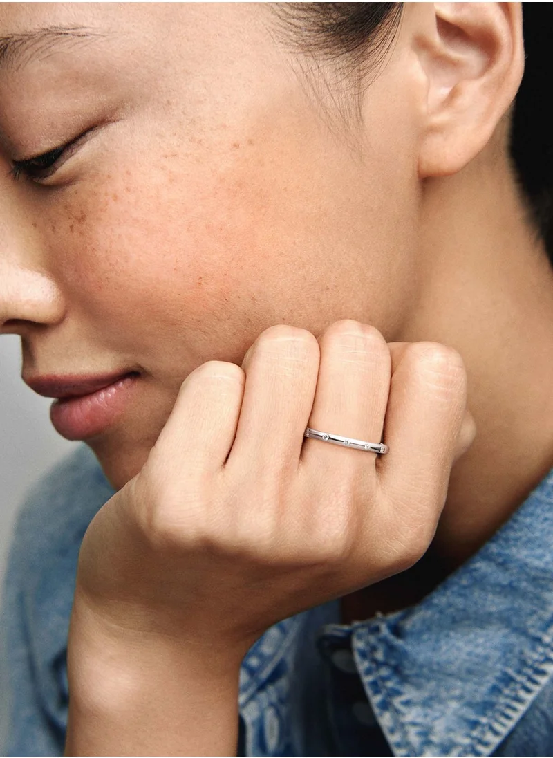 PANDORA Simple Sparkling Band Ring