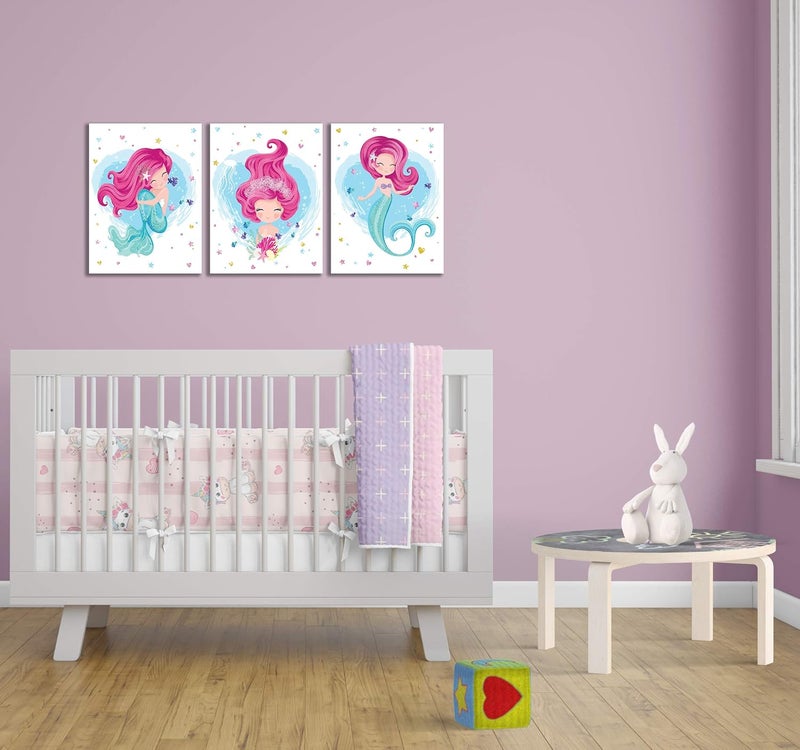 Something Unicorn Stretched/Framed, Ready to Hang Canvas Mermaid Wall Art for Girl's Bedroom - Image 2