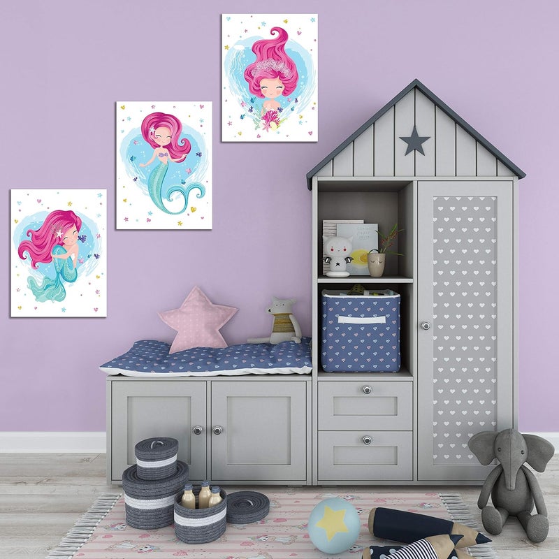 Something Unicorn Stretched/Framed, Ready to Hang Canvas Mermaid Wall Art for Girl's Bedroom - Image 3
