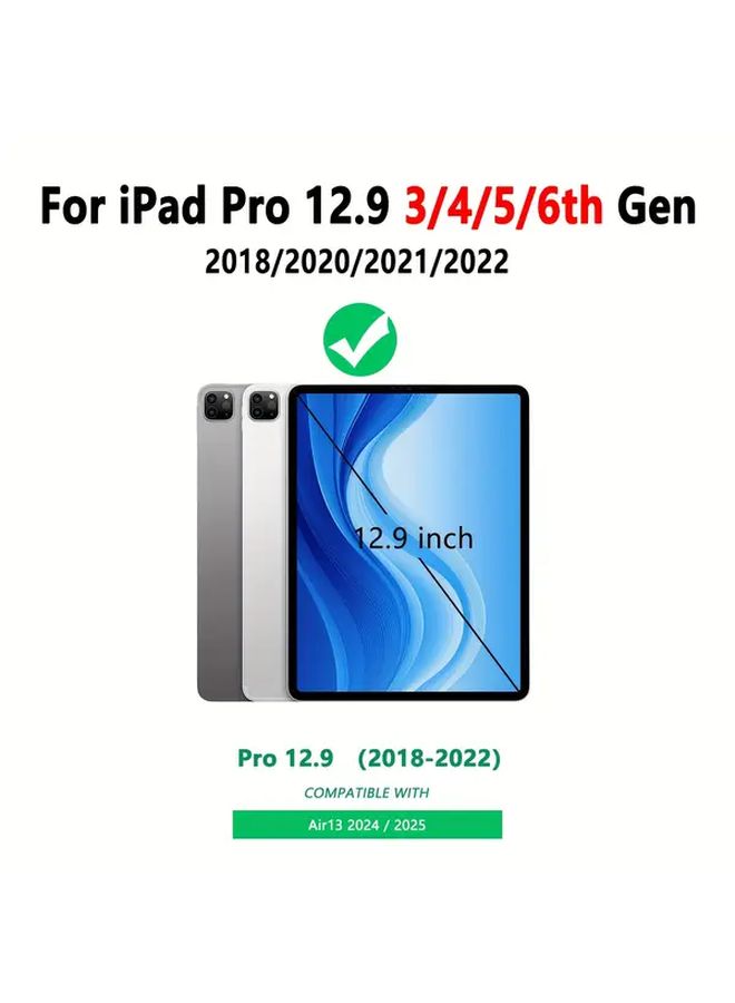 Slim Lightweight Soft Case For iPad Pro 12.9 Inch 2022 Anti Scratch Minimalist Black Cover - Image 3