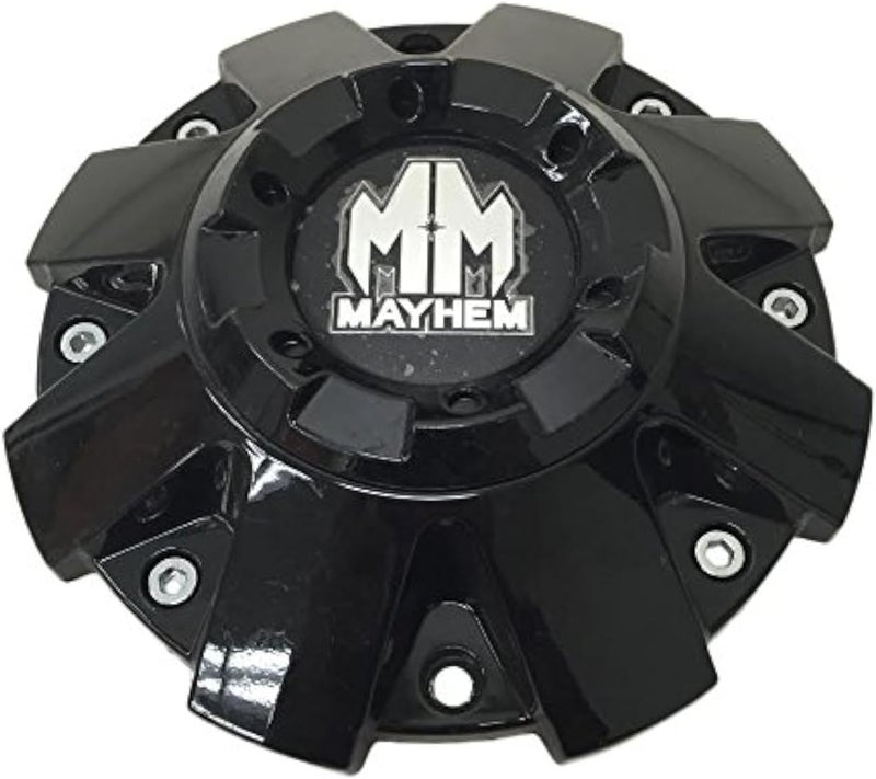 Mayhem غطاء مركز العجلة الأسود اللامع Mayhem Wheels C108103B-CAP - Image 1