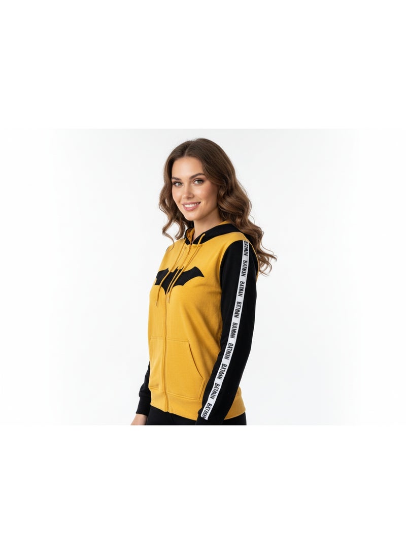 Batman هودي للرجال بطبعة باتمان بسحاب طويل الأكمام - Image 2