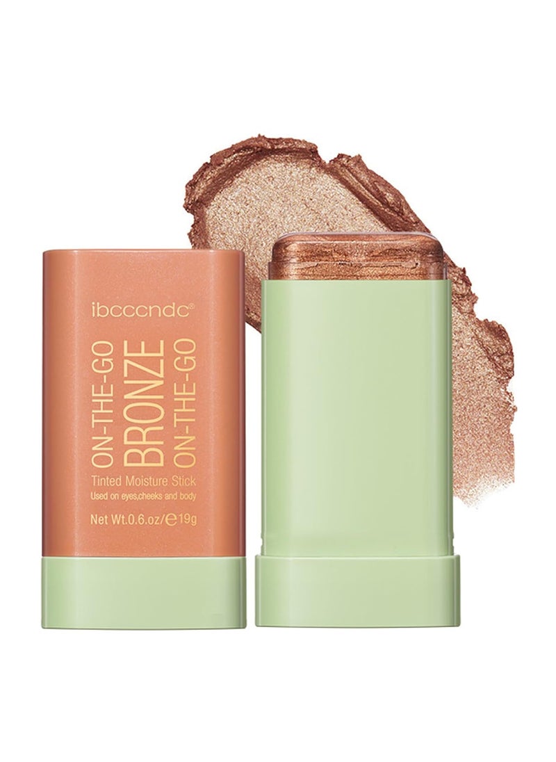 SWETIYOU MultiUse Makeup Bronzer Stick On the Go Glow Bronze Tinted Moisture Stick Hydrating Solid Moisturizer with Bronze Tint Natural Bronzed Glow Blends Effortlessly for Eyes Lips  Cheeks 