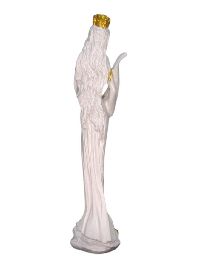 KariGhar Fortuna Roman Goddess of Fortune Goddess of Good Luck Fortune Statue (White)-7 inch - Image 5