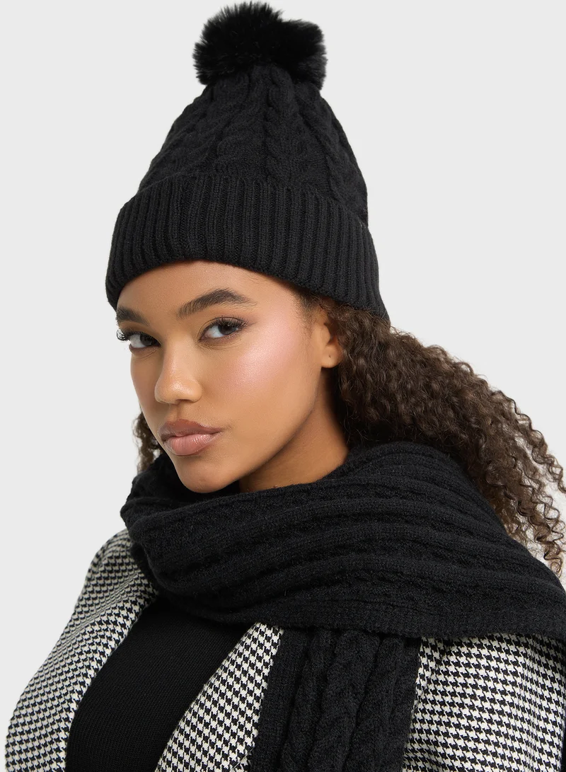 Ginger 3 Pack Winter Beanie, Scarf & Gloves Set