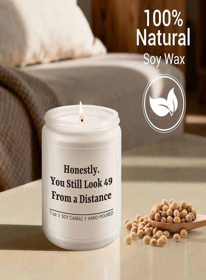 kedofa 50th Birthday Gifts for Women Men - 50th Birthday Decorations for Her Him, 50 Year Old Bday Gifts for Friend, Sister, Wife, Husband - Lavender Scented Candle - Image 3