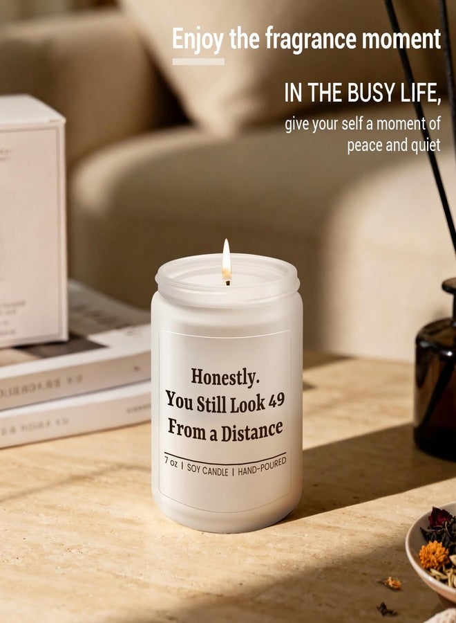 kedofa 50th Birthday Gifts for Women Men - 50th Birthday Decorations for Her Him, 50 Year Old Bday Gifts for Friend, Sister, Wife, Husband - Lavender Scented Candle - Image 2