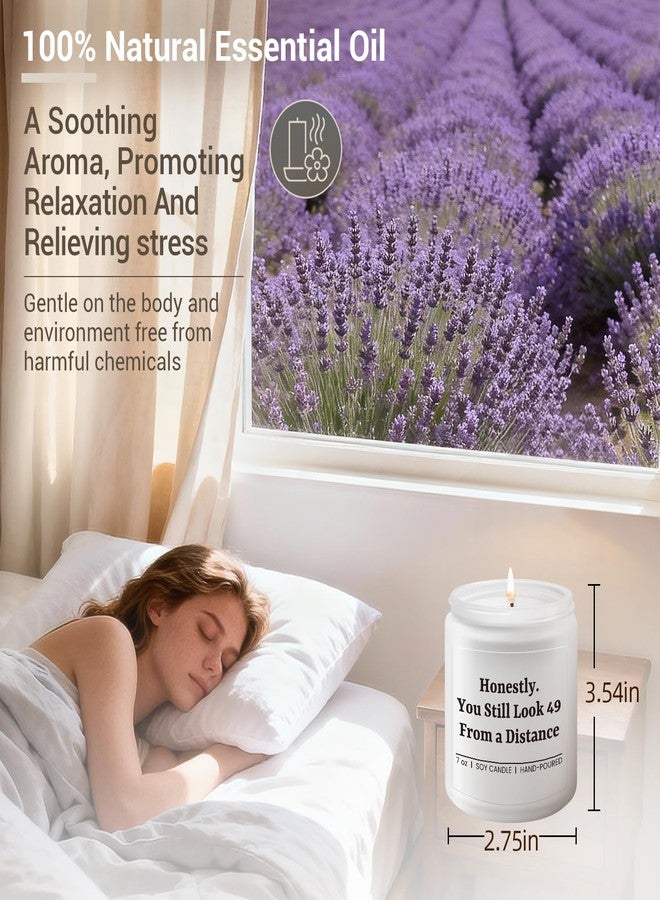 kedofa 50th Birthday Gifts for Women Men - 50th Birthday Decorations for Her Him, 50 Year Old Bday Gifts for Friend, Sister, Wife, Husband - Lavender Scented Candle - Image 5