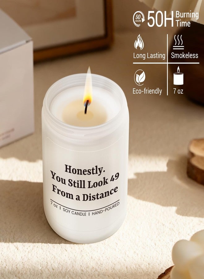 kedofa 50th Birthday Gifts for Women Men - 50th Birthday Decorations for Her Him, 50 Year Old Bday Gifts for Friend, Sister, Wife, Husband - Lavender Scented Candle - Image 4