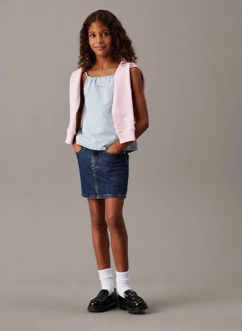 Calvin Klein Jeans Loose Denim Strap Top