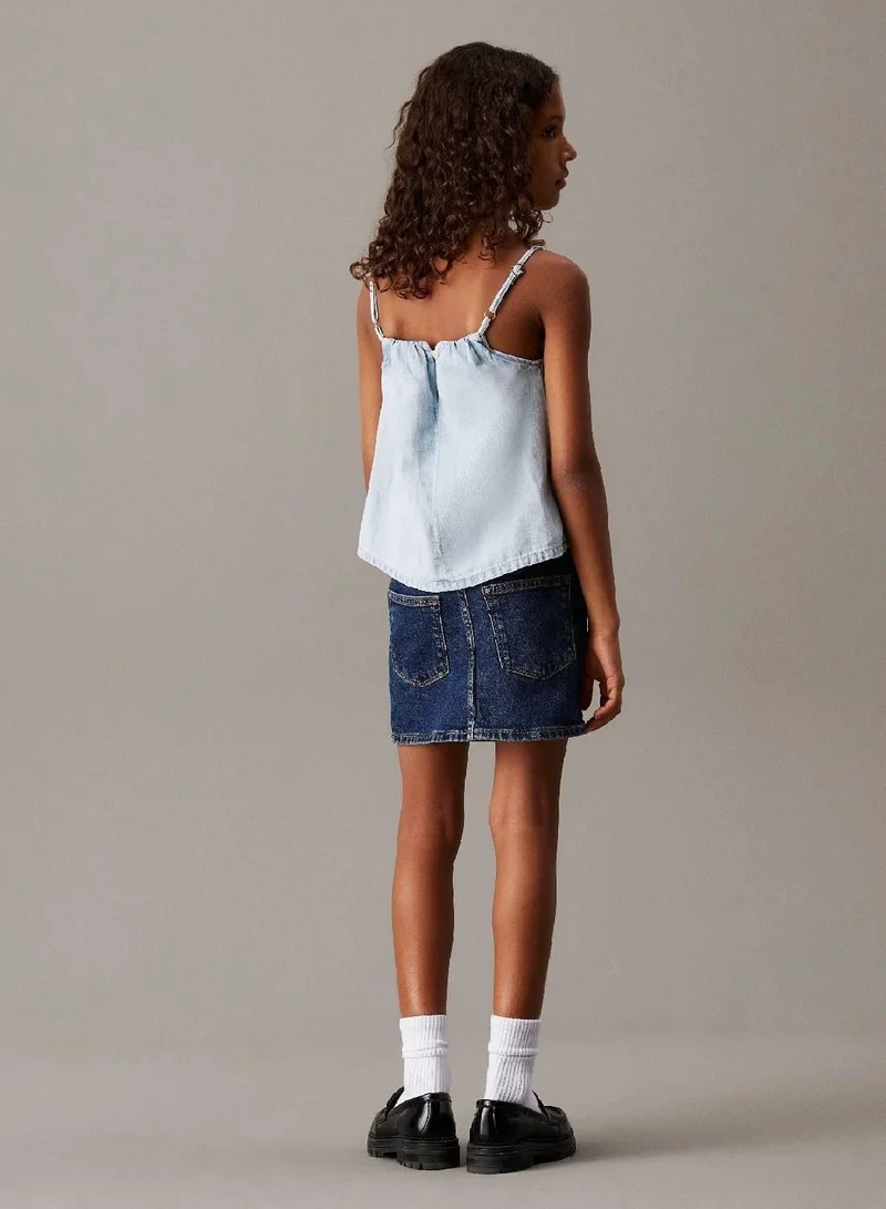 Calvin Klein Jeans Loose Denim Strap Top